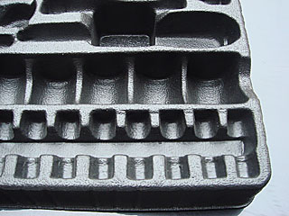 黑色皮纹PS吸塑托盘