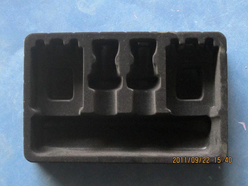 80丝黑色PS植绒托盘